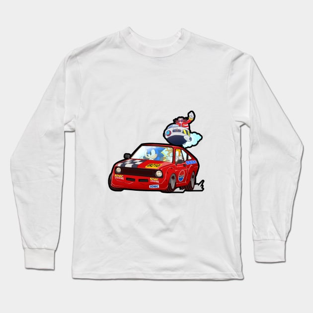 Sonic Datsun Fanart Long Sleeve T-Shirt by marbotz